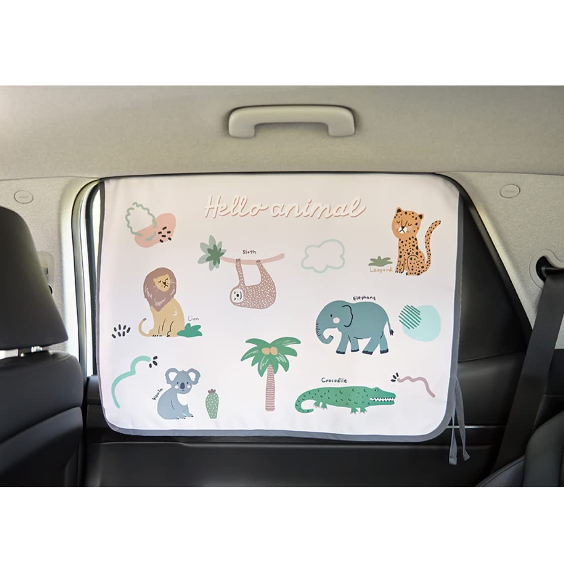 Bebedeco sun shade curtain folds compactly for easy storage in a bag.