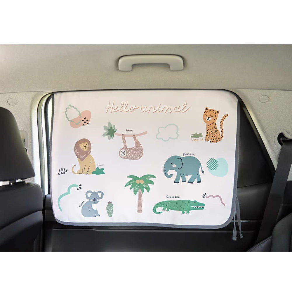 Bebedeco sun shade curtain folds compactly for easy storage in a bag.