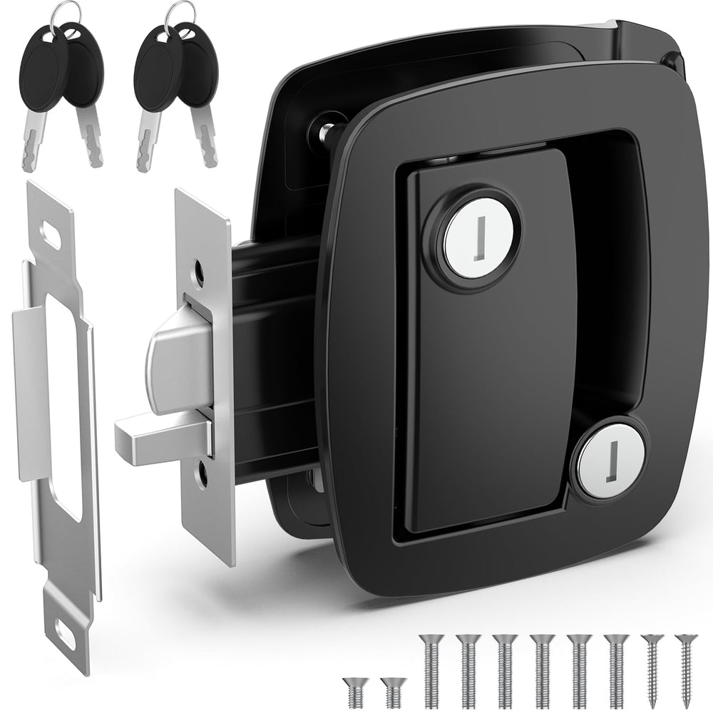 BEBOBLY RV door lock with aluminum latch offers durable protection for your camper.