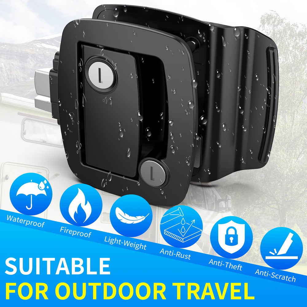 BEBOBLY RV paddle deadbolt locks smoothly for quick entry during trips.