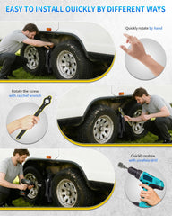 BEBOBLY wheel chock stabilizer with wrench included for easy setup on the road