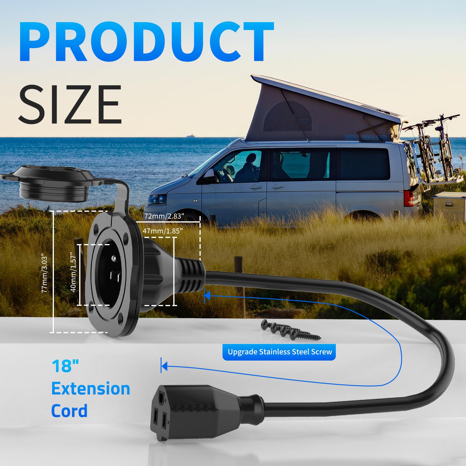 BEBOBLY multipurpose inlet used in RVs boats and homes for 110-125V connections