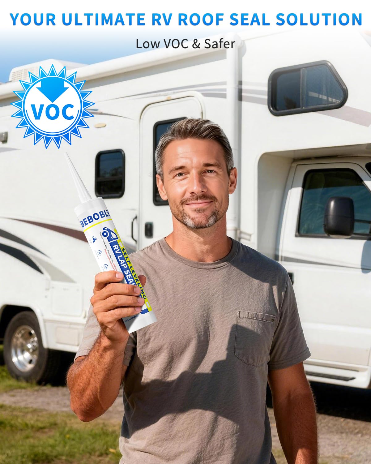 BEBOBLY 2-pack ready-to-use RV roof sealant kit