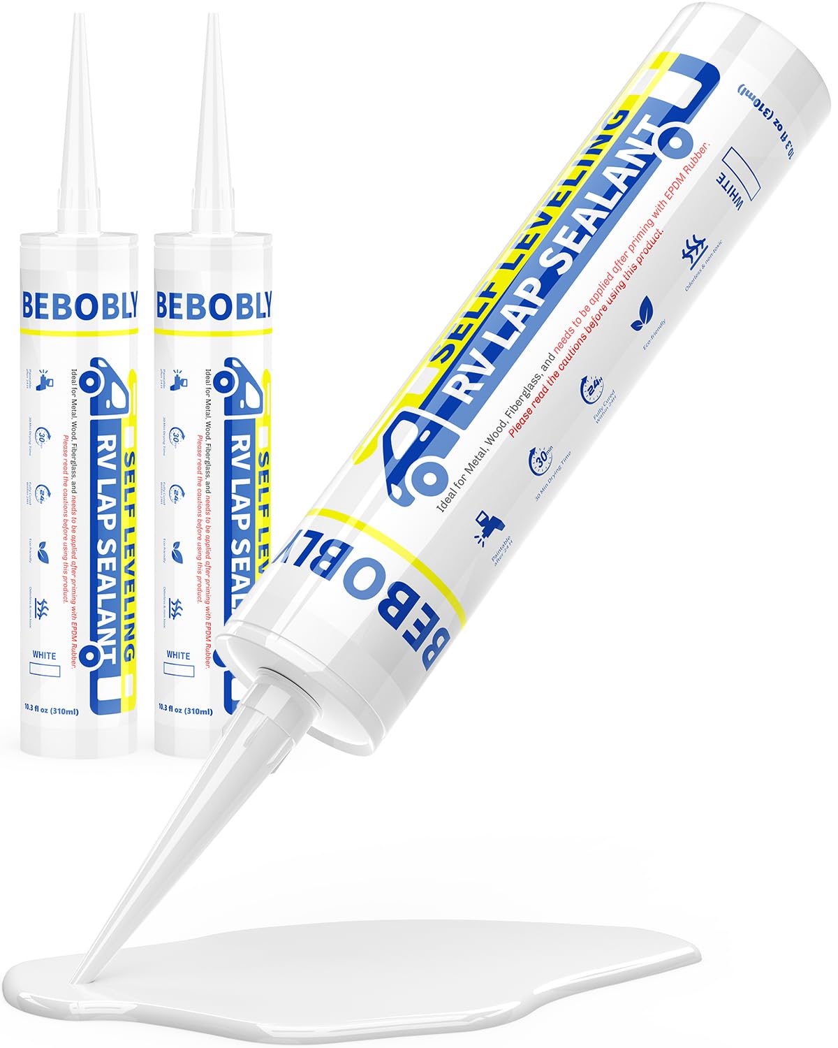BEBOBLY RV Roof Sealant self-leveling application on flat roof gaps