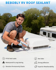 BEBOBLY RV Roof Sealant provides waterproof seal across joints
