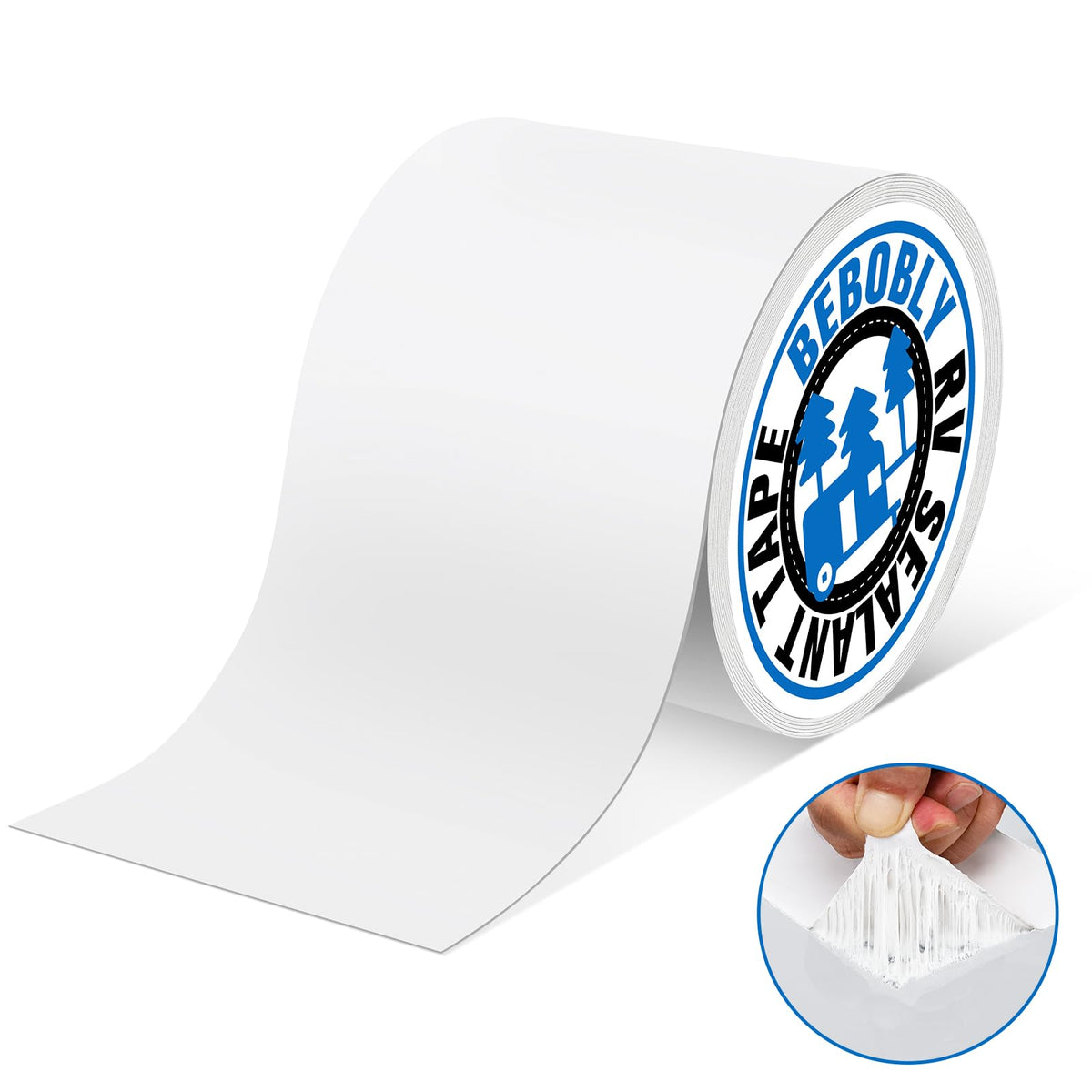 BEBOBLY RV Roof Tape roll ready for patching leaks on an RV