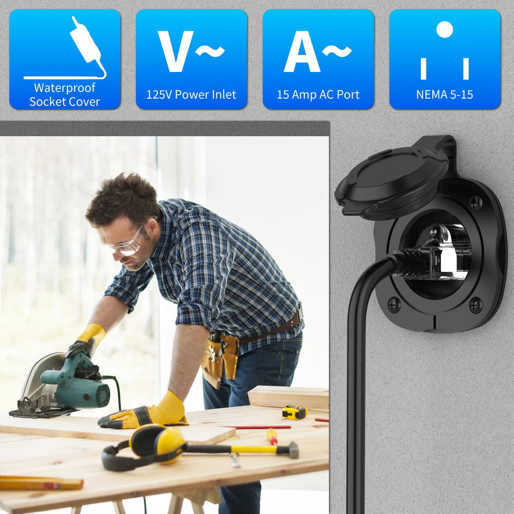 BEBOBLY UV-resistant inlet body resists sun damage for long outdoor durability