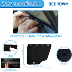 BECROWM waterproof Oxford fabric car door cover resists water and mud.