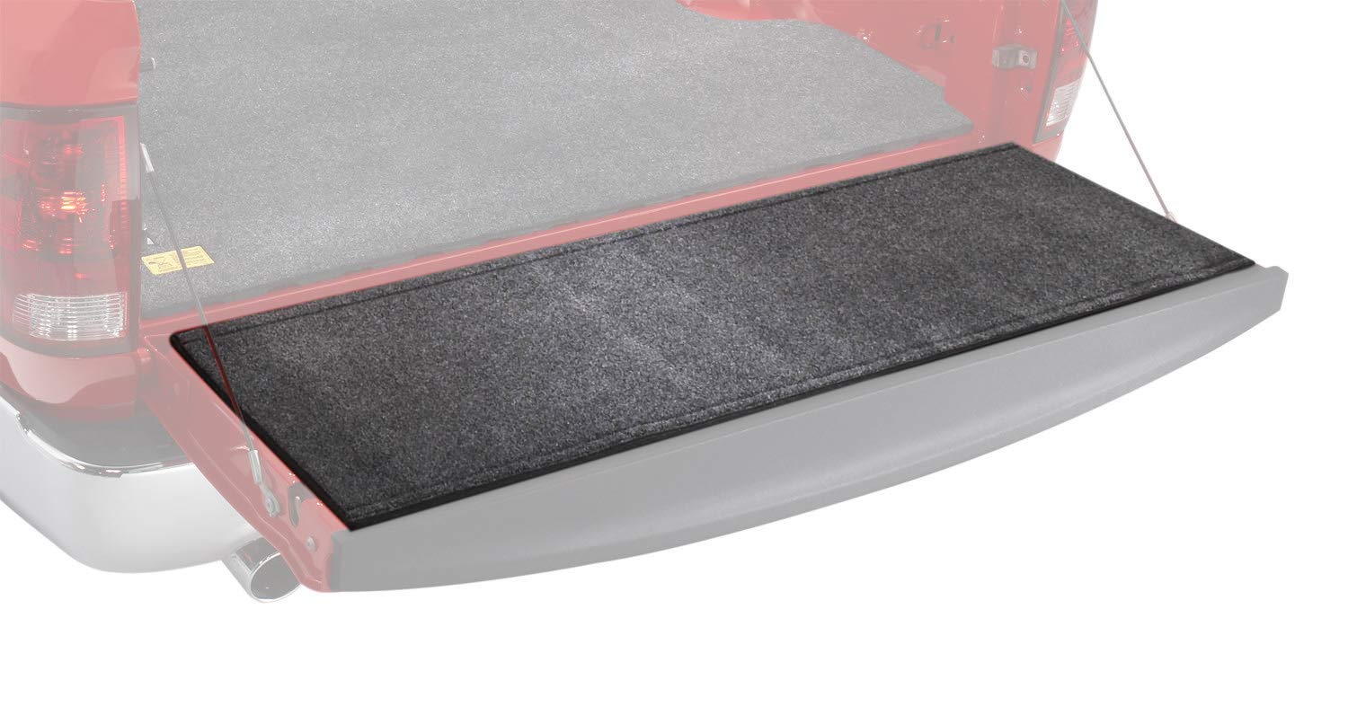 BedRug Tailgate Mat for Ford F-150 in charcoal grey; protects tailgate and cushions knees.