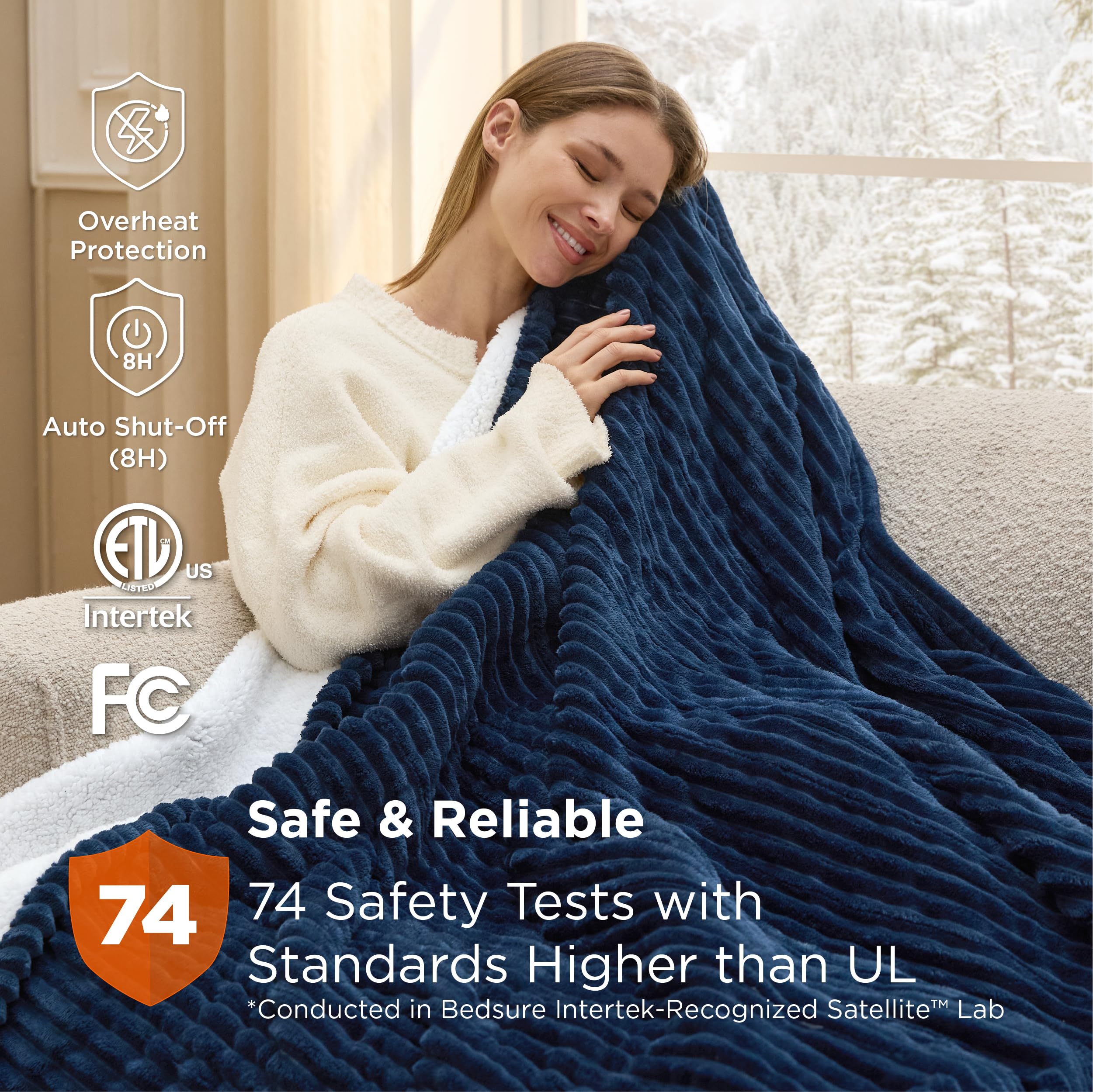 Bedsure GentleSoft stitching detail emphasizes durability and long-lasting comfort.