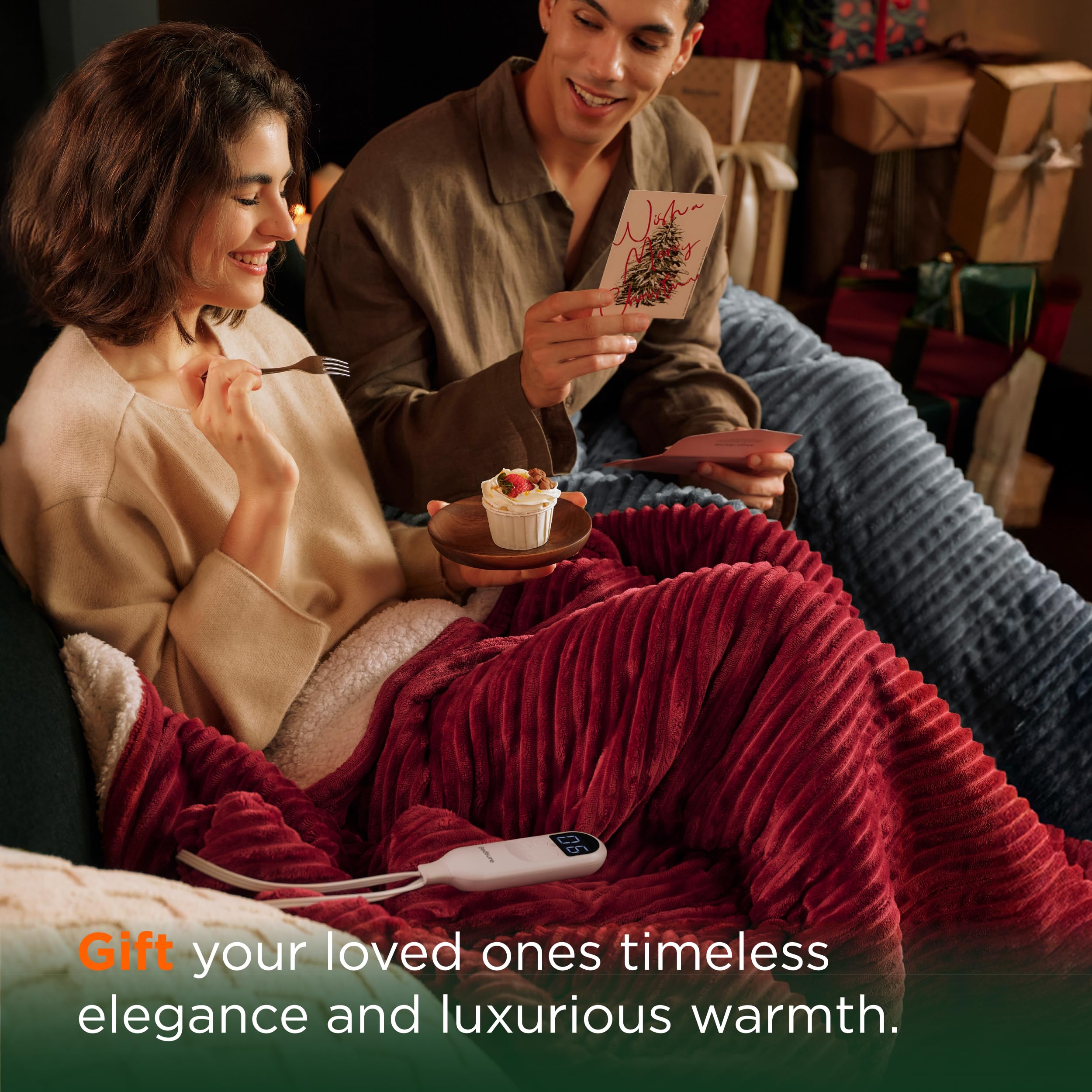 Bedsure GentleSoft Twin gift-ready grey blanket