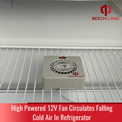 Beech Lane 12V RV fridge fan compact design fits tight RV spaces.