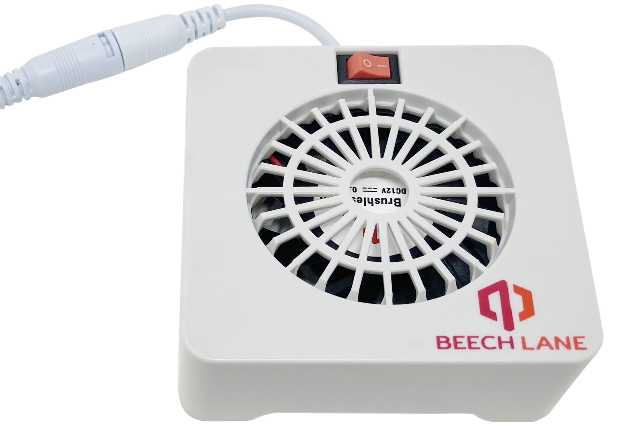 Beech Lane 12V RV fridge fan wiring view demonstrates constant power operation.