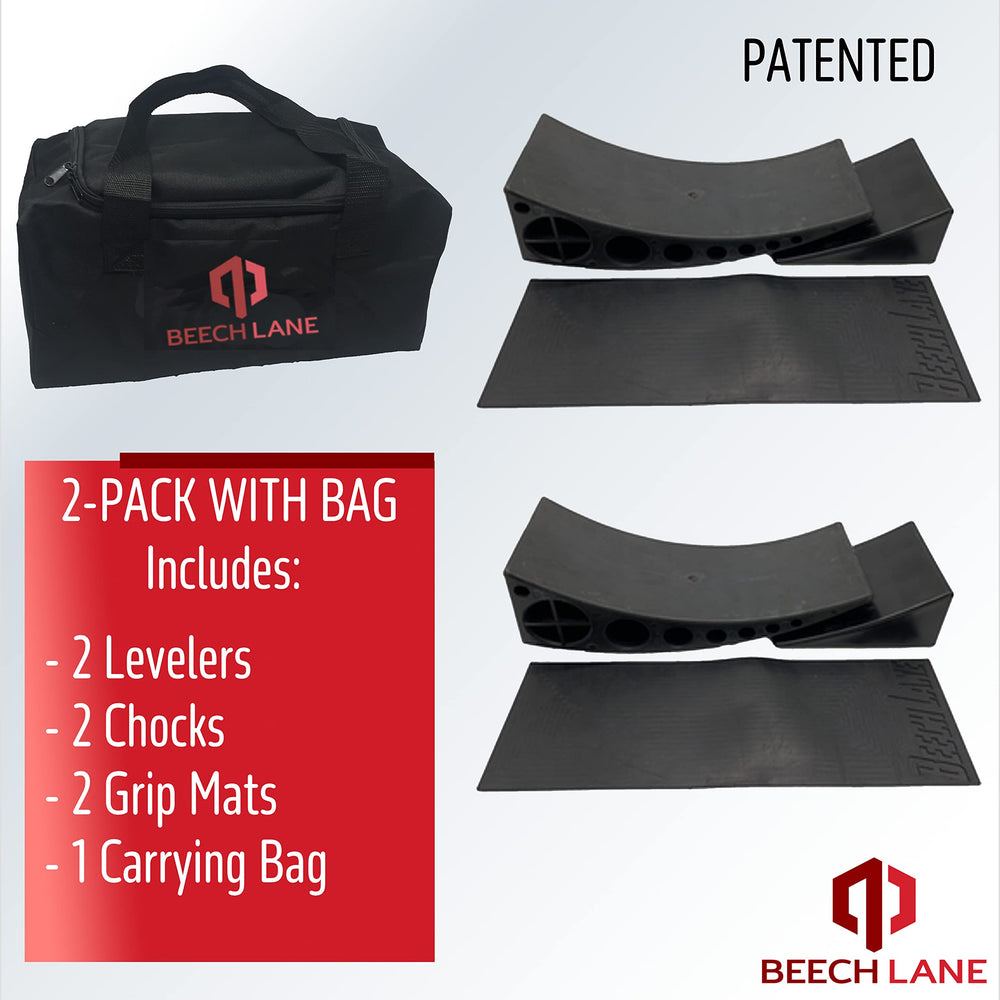 Beech Lane camper leveler bag shows portable storage and quick transport.