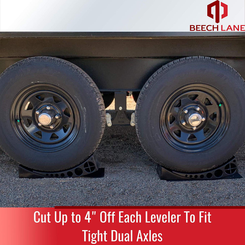 Beech Lane levelers enable 1/2 inch to 4 inch adjustments for leveling.