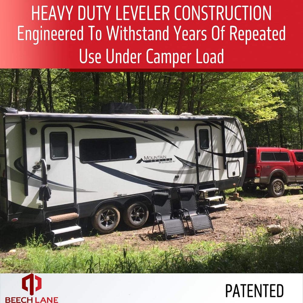 Beech Lane curved levelers 2-pack highlight precise, incremental adjustments on uneven surfaces.
