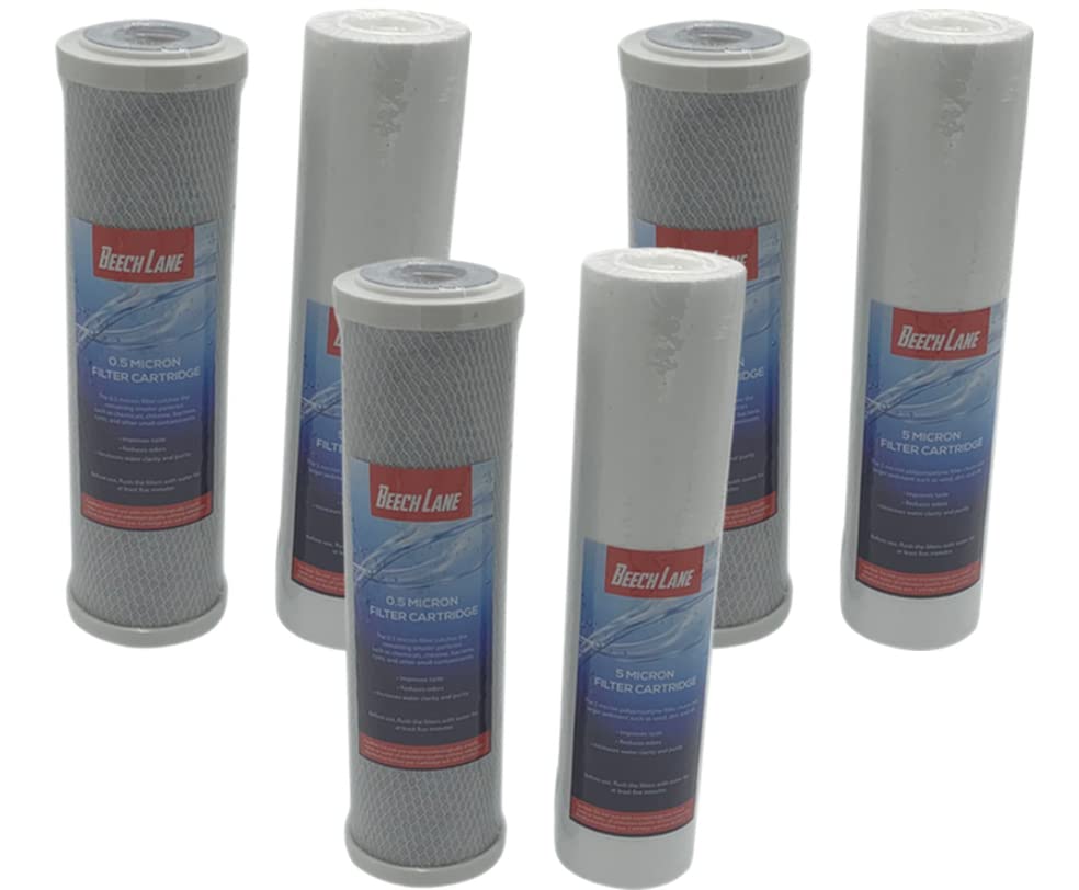 Beech Lane external RV dual water filter 3-sets pack for clean on-the-go water supply