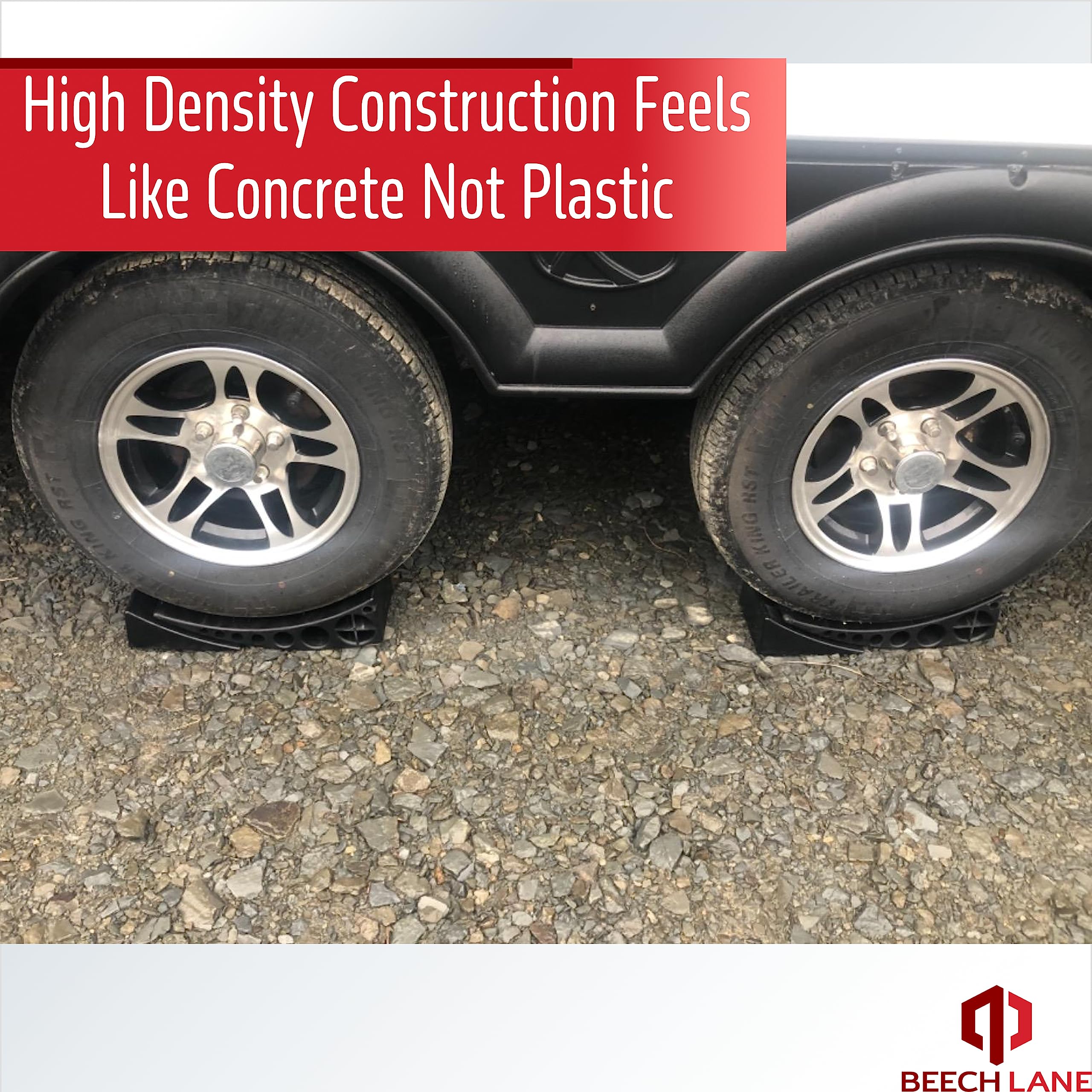 Beech Lane rubber grip mats prevent sliding when backing onto the leveler.
