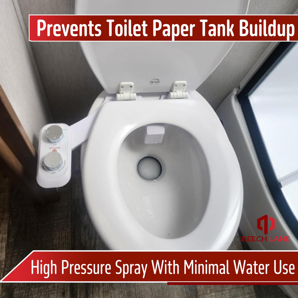Beech Lane RV Bidet adjustable spray highlights customizable comfort during use.