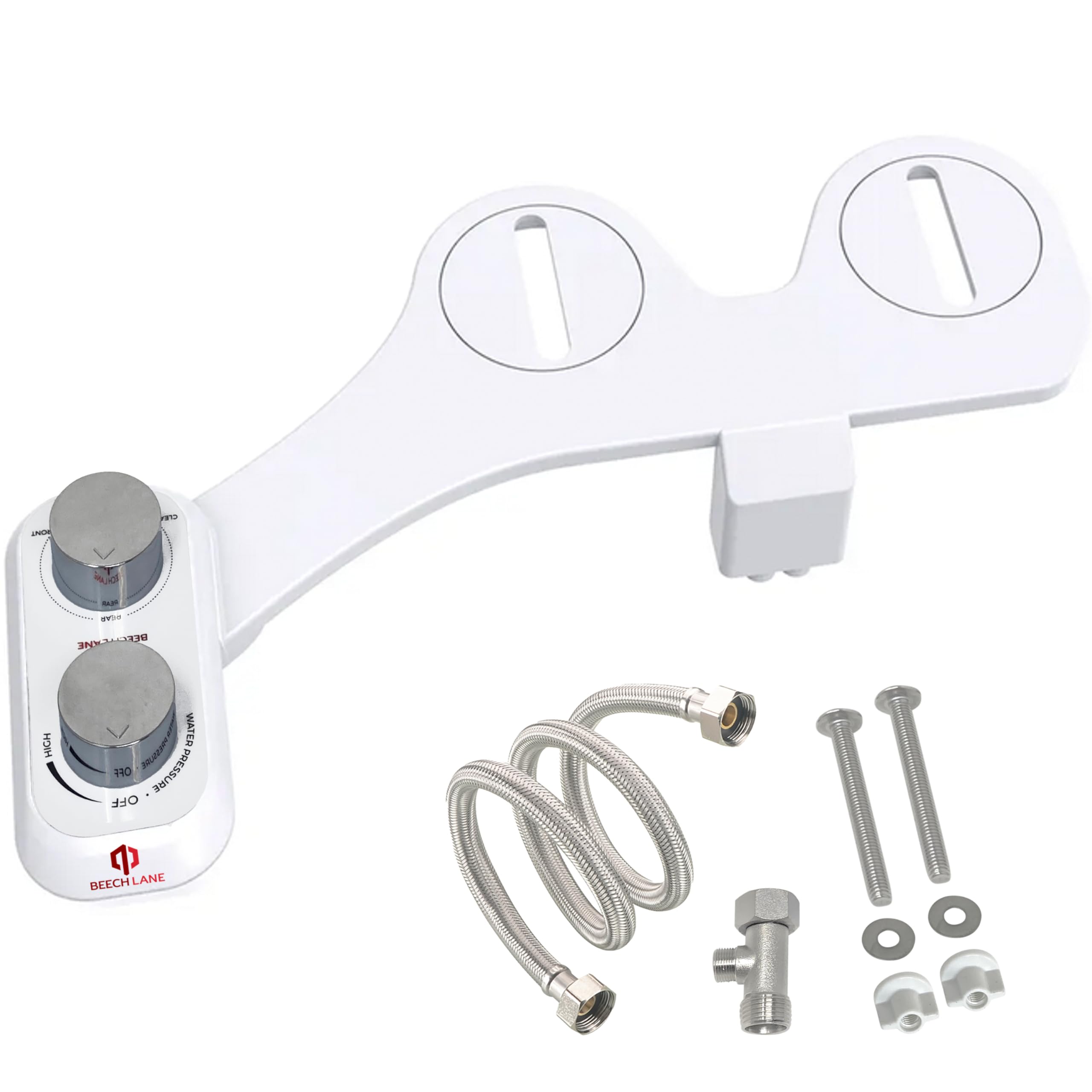 Beech Lane RV Bidet installation hardware shown for easy mounting and secure fit.