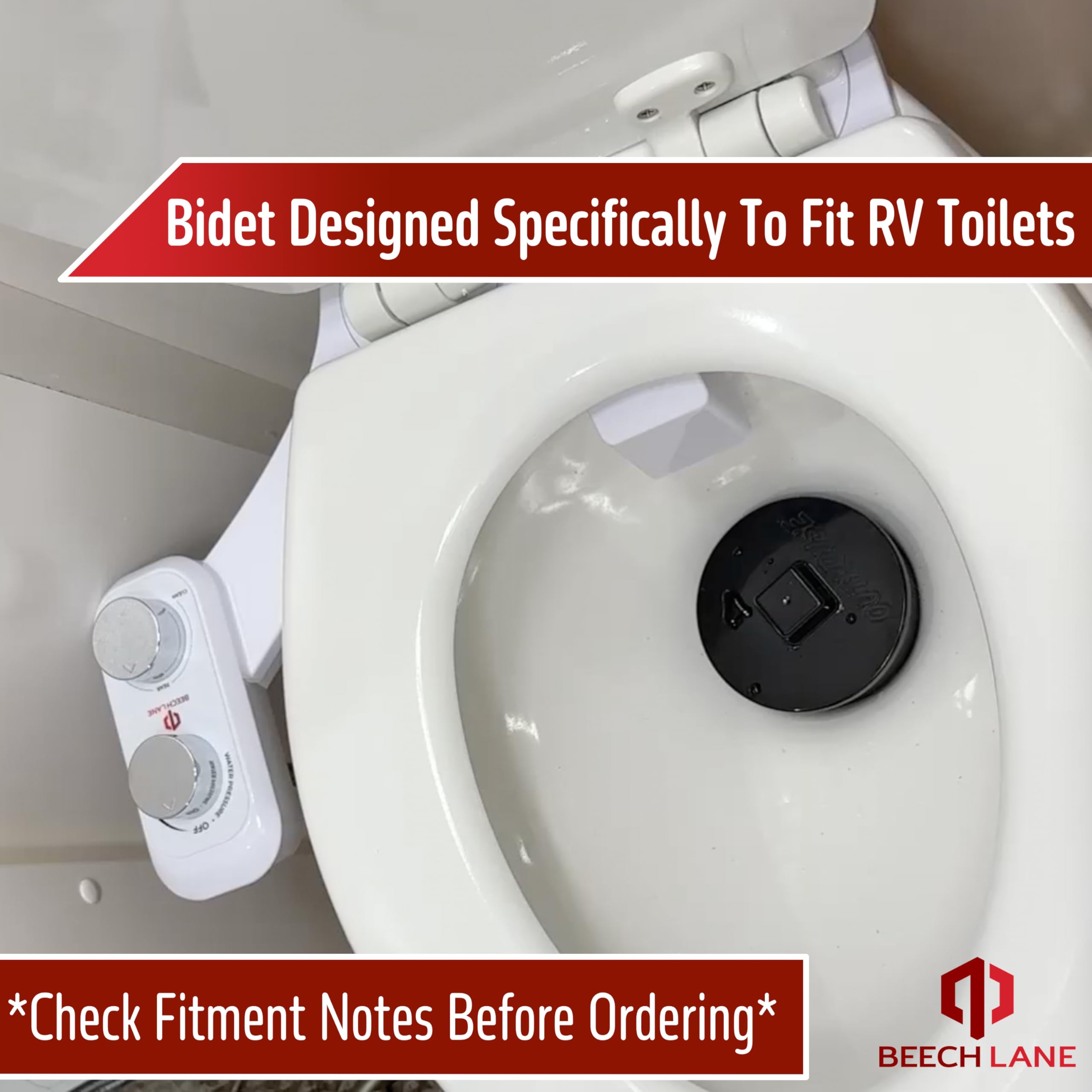 Beech Lane RV Bidet self-cleaning nozzles demonstrate hygiene and reduced maintenance.
