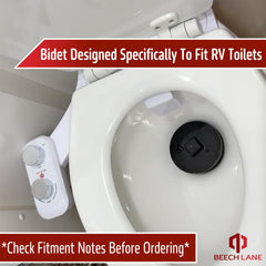 Beech Lane RV Bidet self-cleaning nozzles demonstrate hygiene and reduced maintenance.
