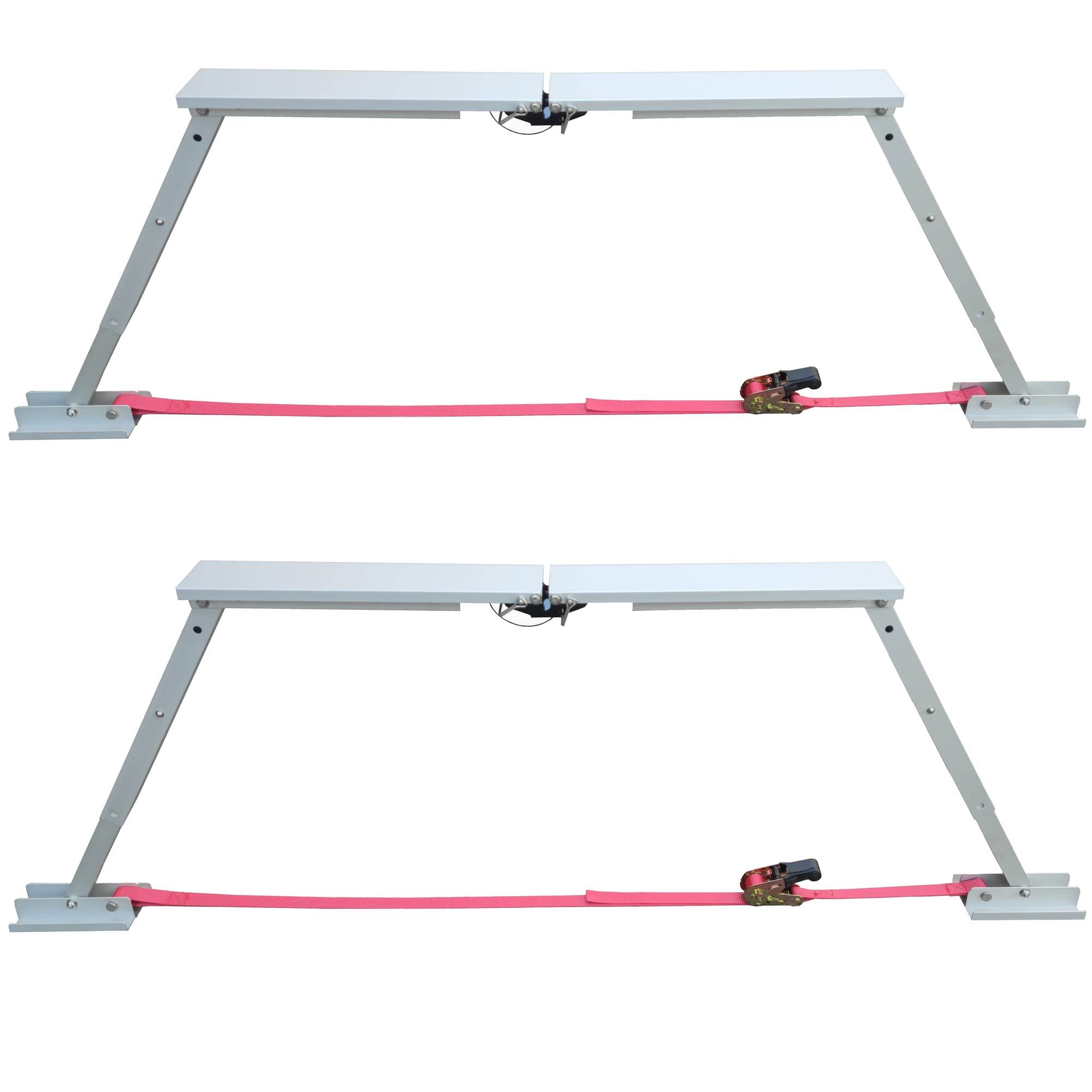 Beech Lane RV Stabilizer folded for storage, compact profile.