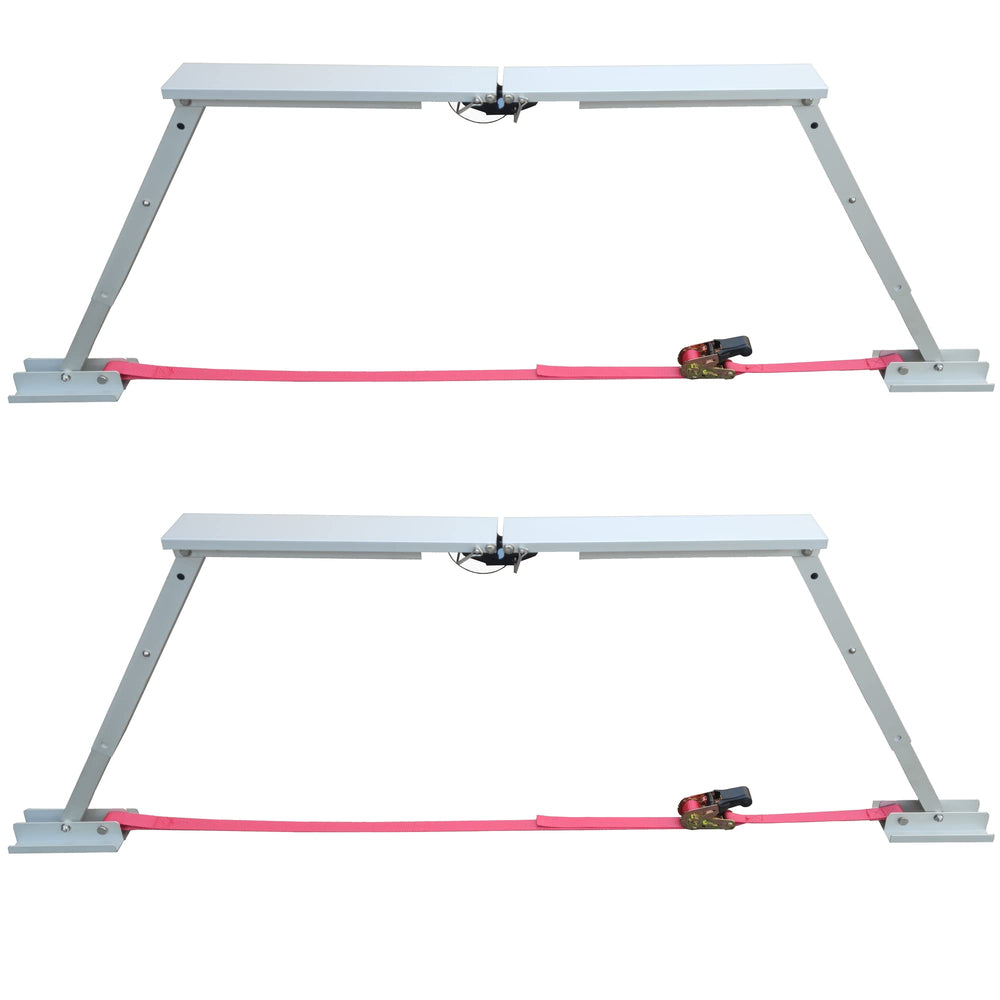 Beech Lane RV Stabilizer folded for storage, compact profile.
