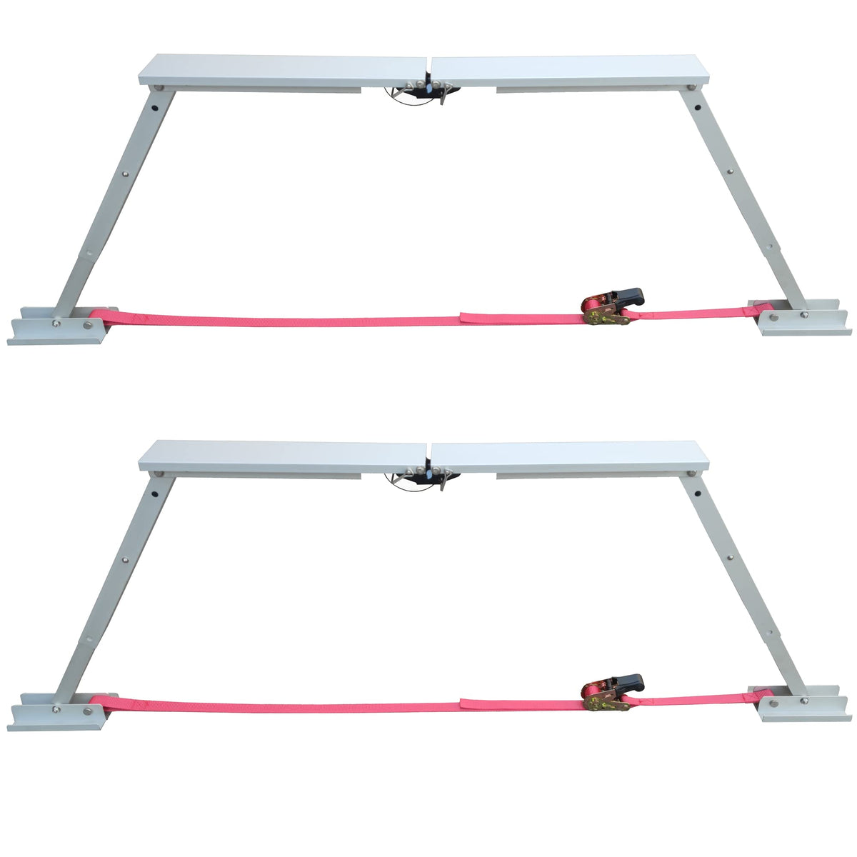 Beech Lane RV Stabilizer folded for storage, compact profile.