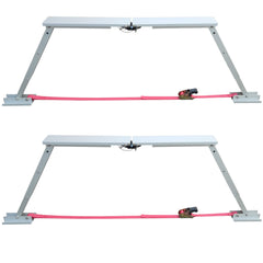 Beech Lane RV Stabilizer folded for storage, compact profile.