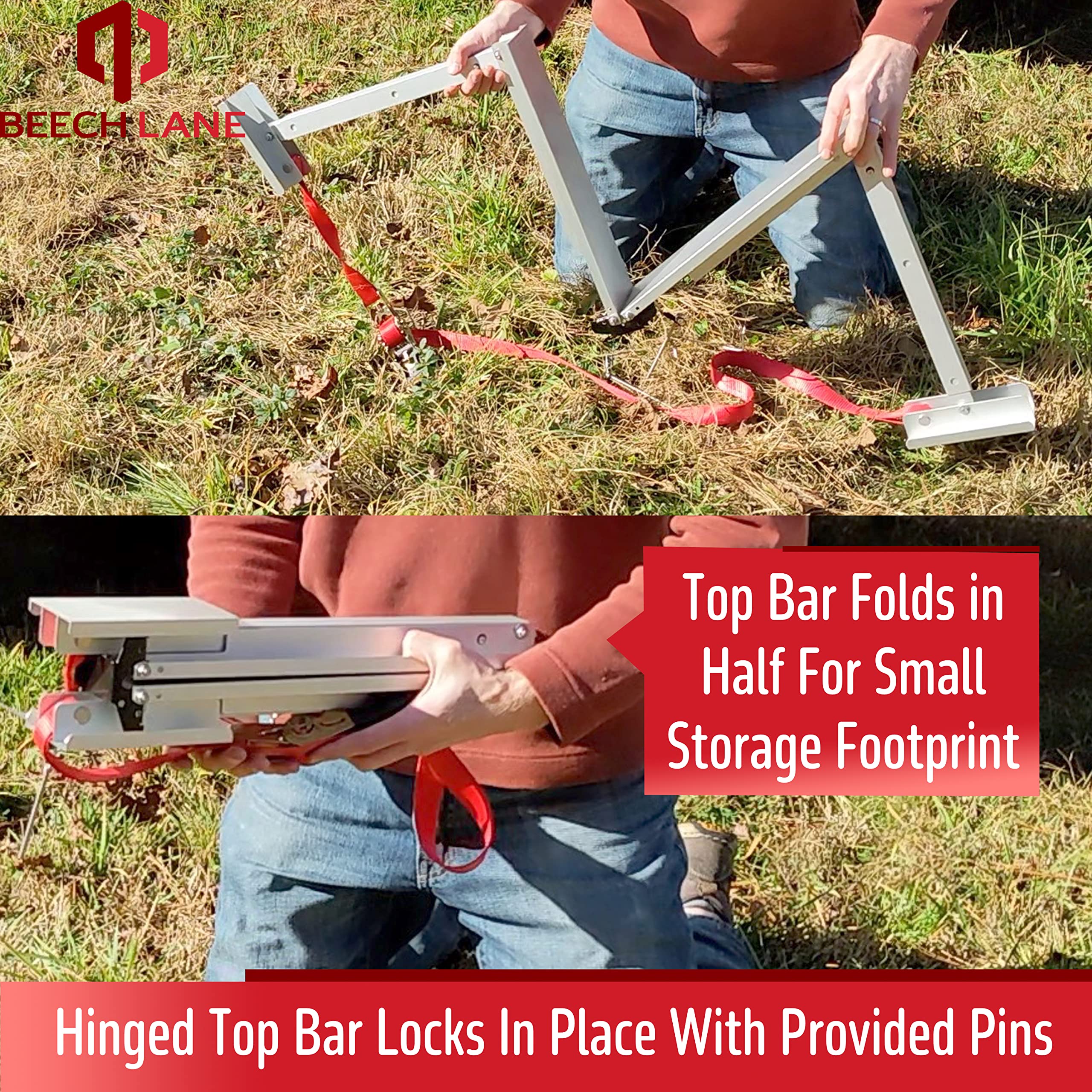 Beech Lane height-adjustable stabilizer for varied ground clearance.