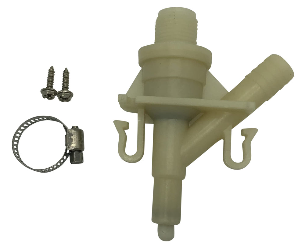 Beech Lane upgraded valve during Dometic 300 installation demonstrates easy replacement.