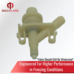 Beech Lane freeze-resistant valve highlights glass fiber reinforced polymer durability.