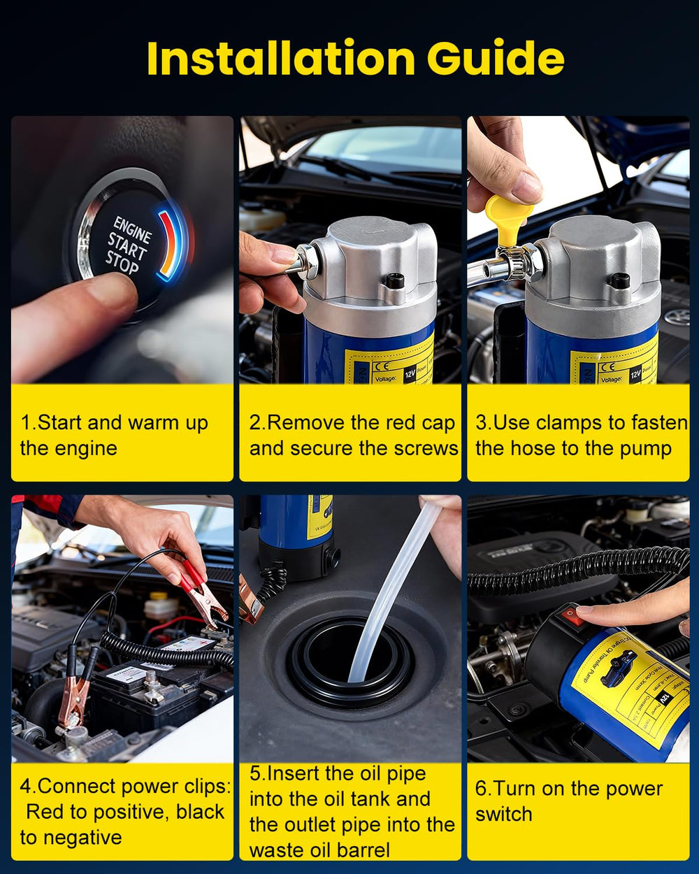 BEEDEFUL dipstick-tube connection offers mess-free setup for easy oil changes.