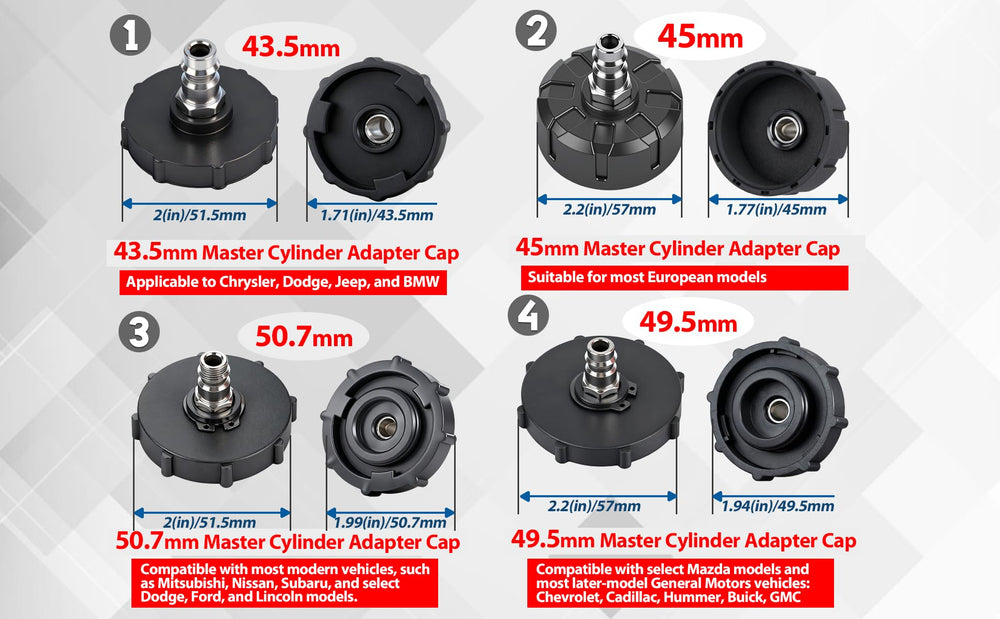 Beefire master cylinder adapters included for broad vehicle compatibility.