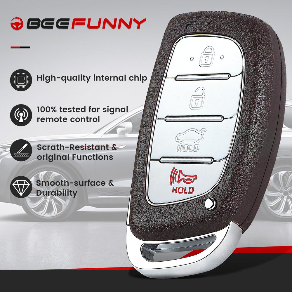 Beefunny key fob durability test image, showing wear resistance.