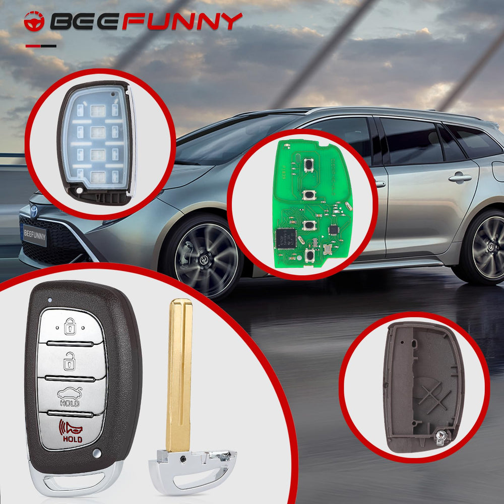 Beefunny internal electronics view, Hyundai Sonata fob, durable performance.