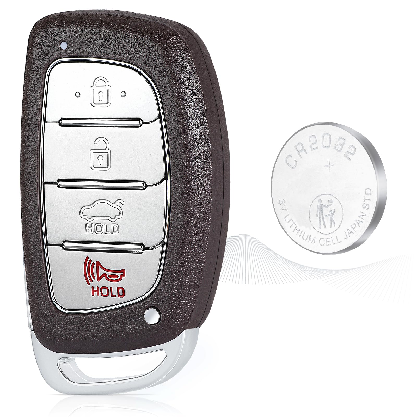 Beefunny keyless entry remote front view for Hyundai Sonata replacement convenience.