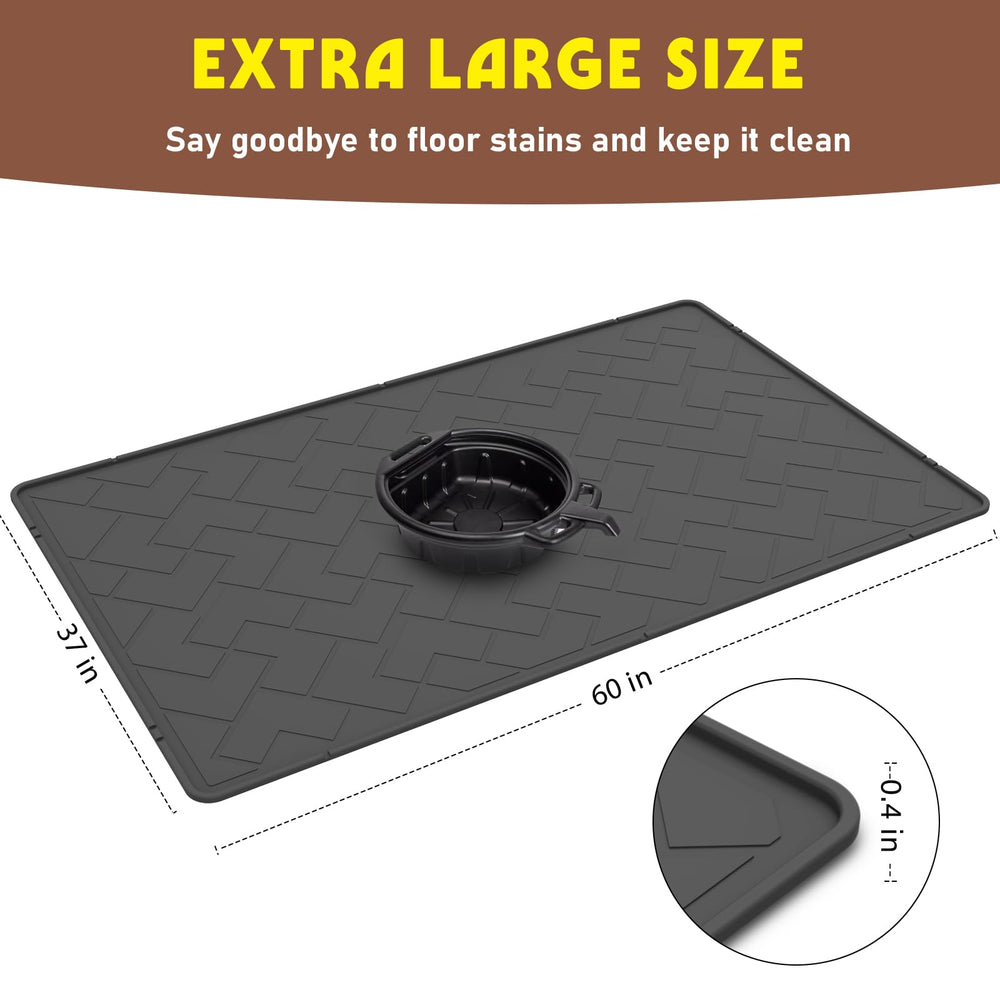 beenxmyy heavy-duty TPE mat close-up highlighting rugged oil-resistant surface