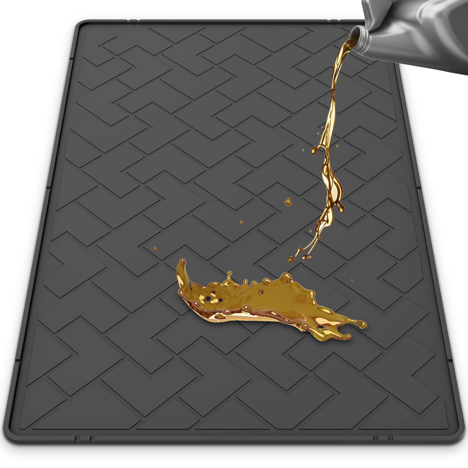 beenxmyy oil spill mat for garage catches motor oil to protect floors