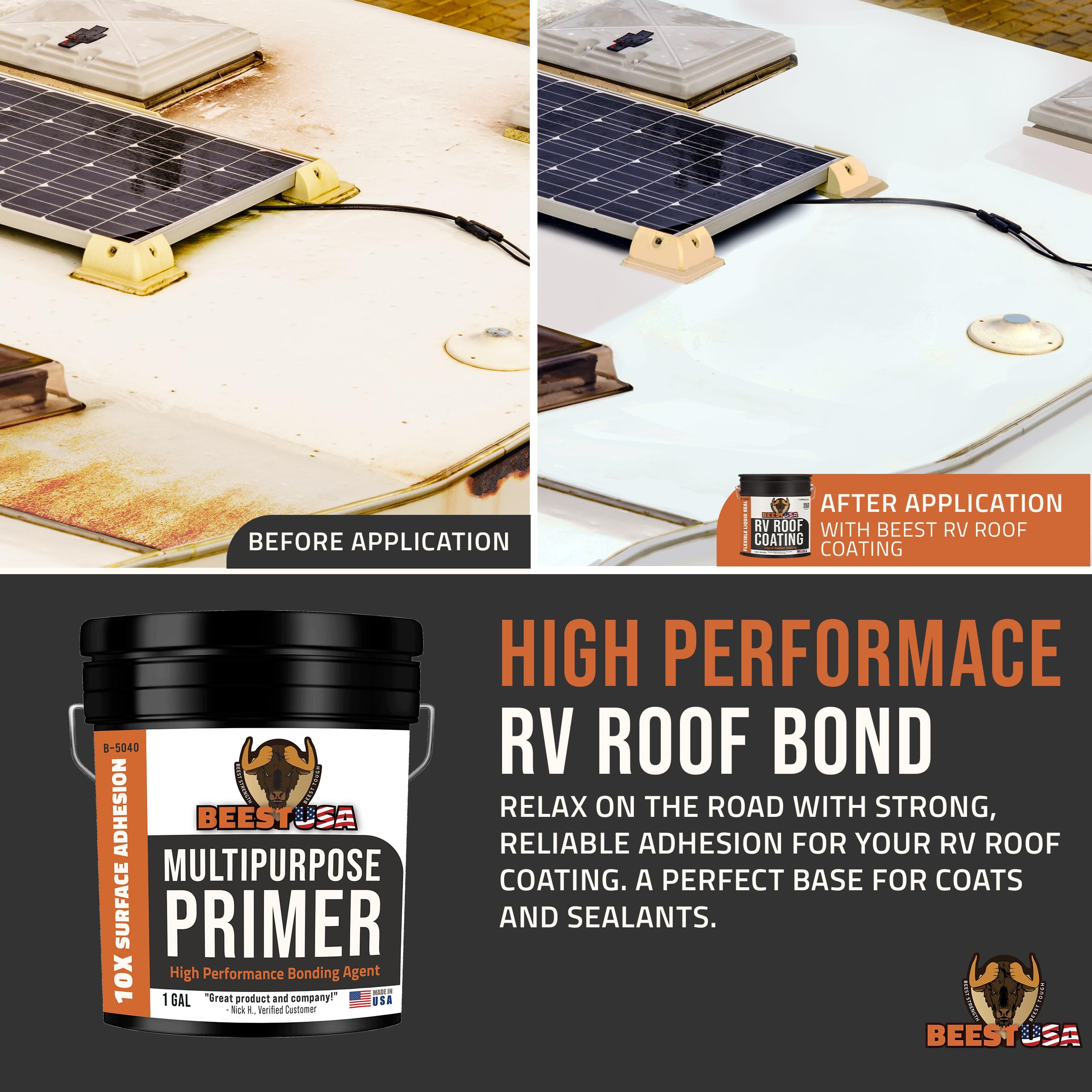 BEEST primer on wood surface improves adhesion.