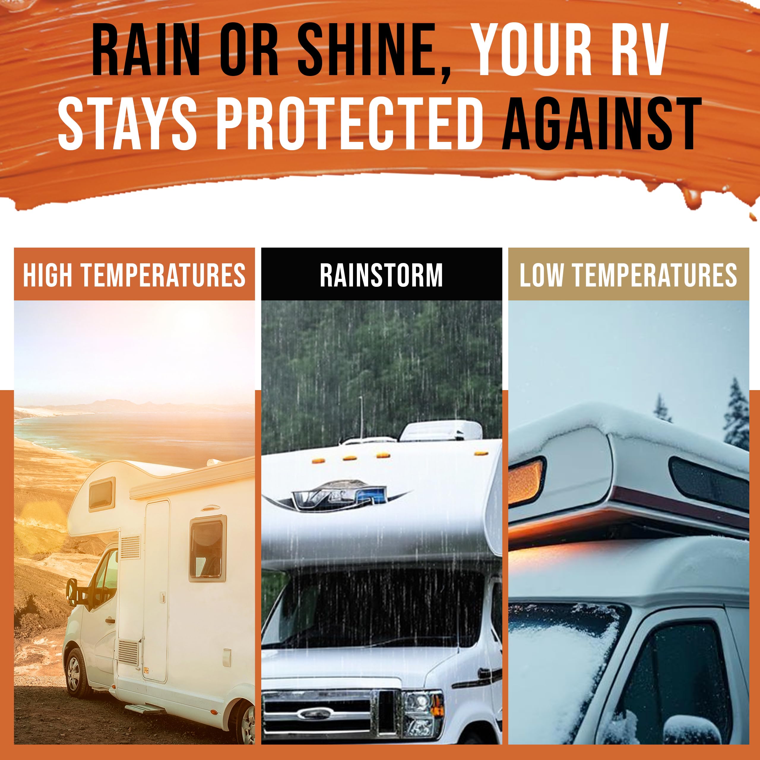 BEEST RV Roof Coating White coverage 50sqft illustrates efficient per-coat coverage.