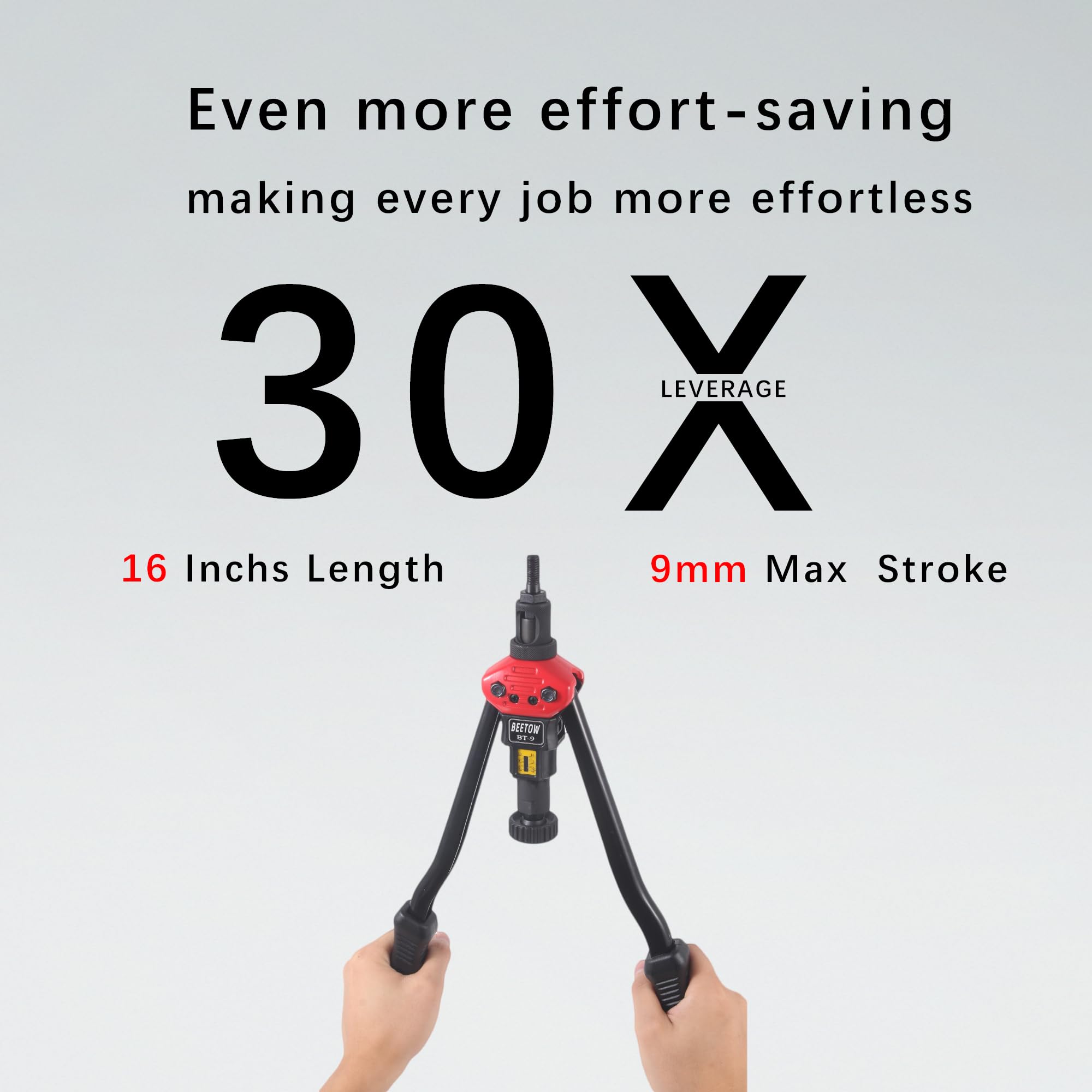 BEETOW stroke-adjustment window mounted on the tool for precise control