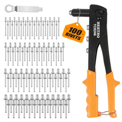 BEETRO heavy-duty hand riveter with four-size heads for versatile projects