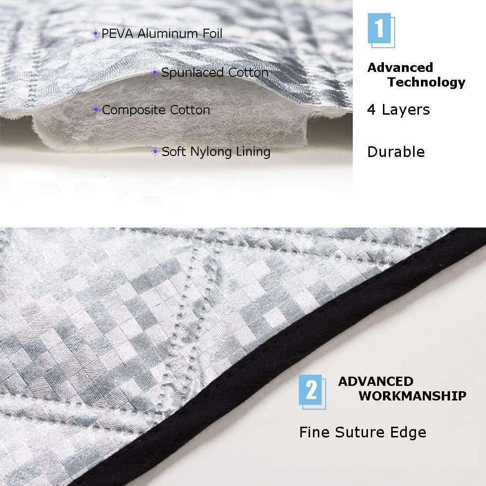 Beicarin windshield cover is a one-size-fits 95 percent of vehicles