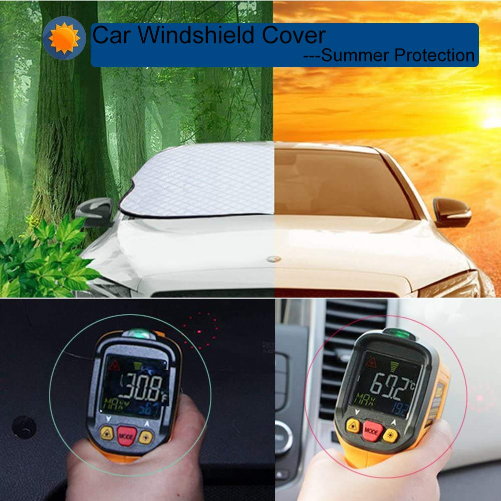 Beicarin windshield cover prevents winter frost and reduces scraping effort