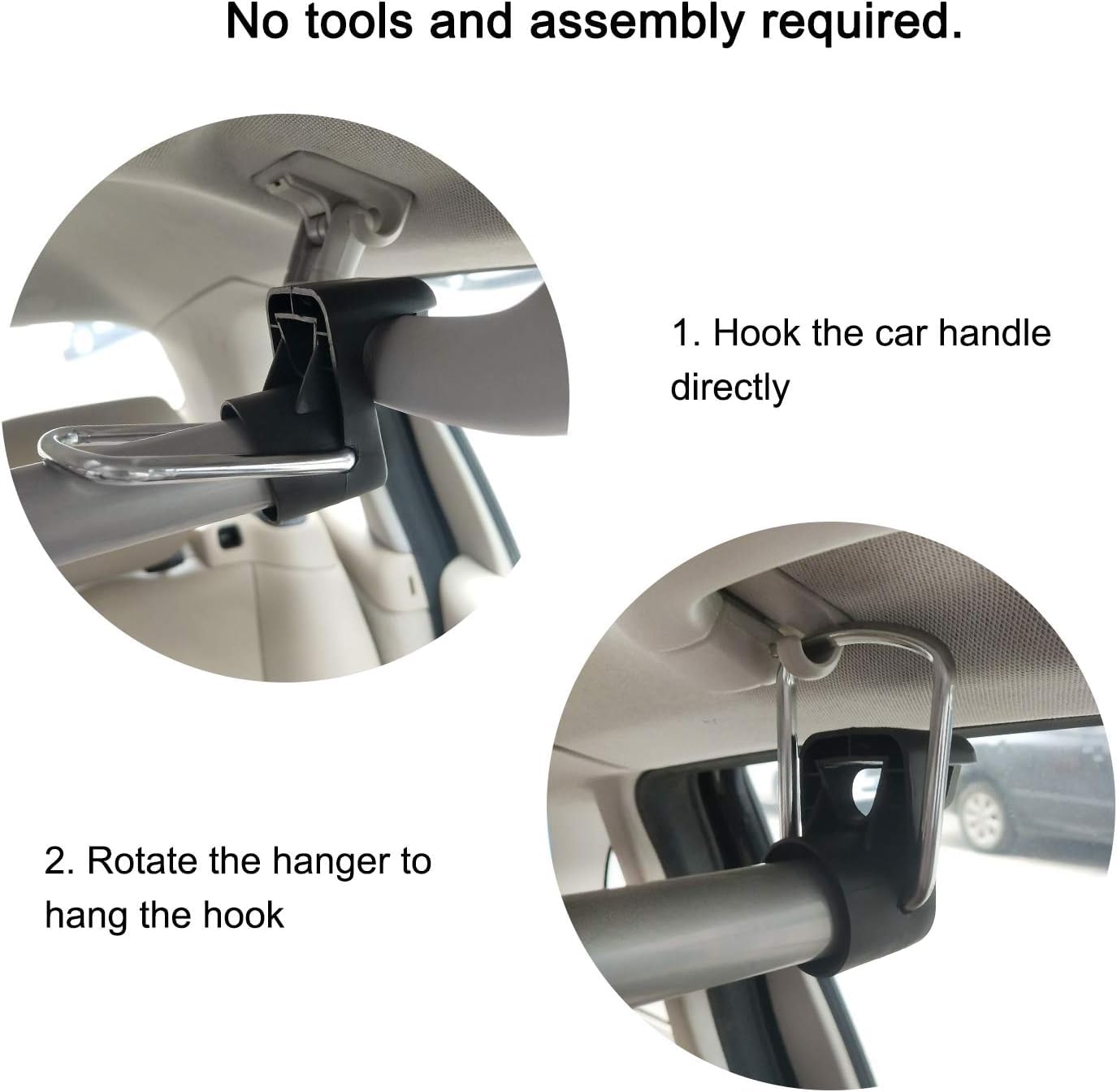 Beinhome two-way installation to grab handles or garment hooks