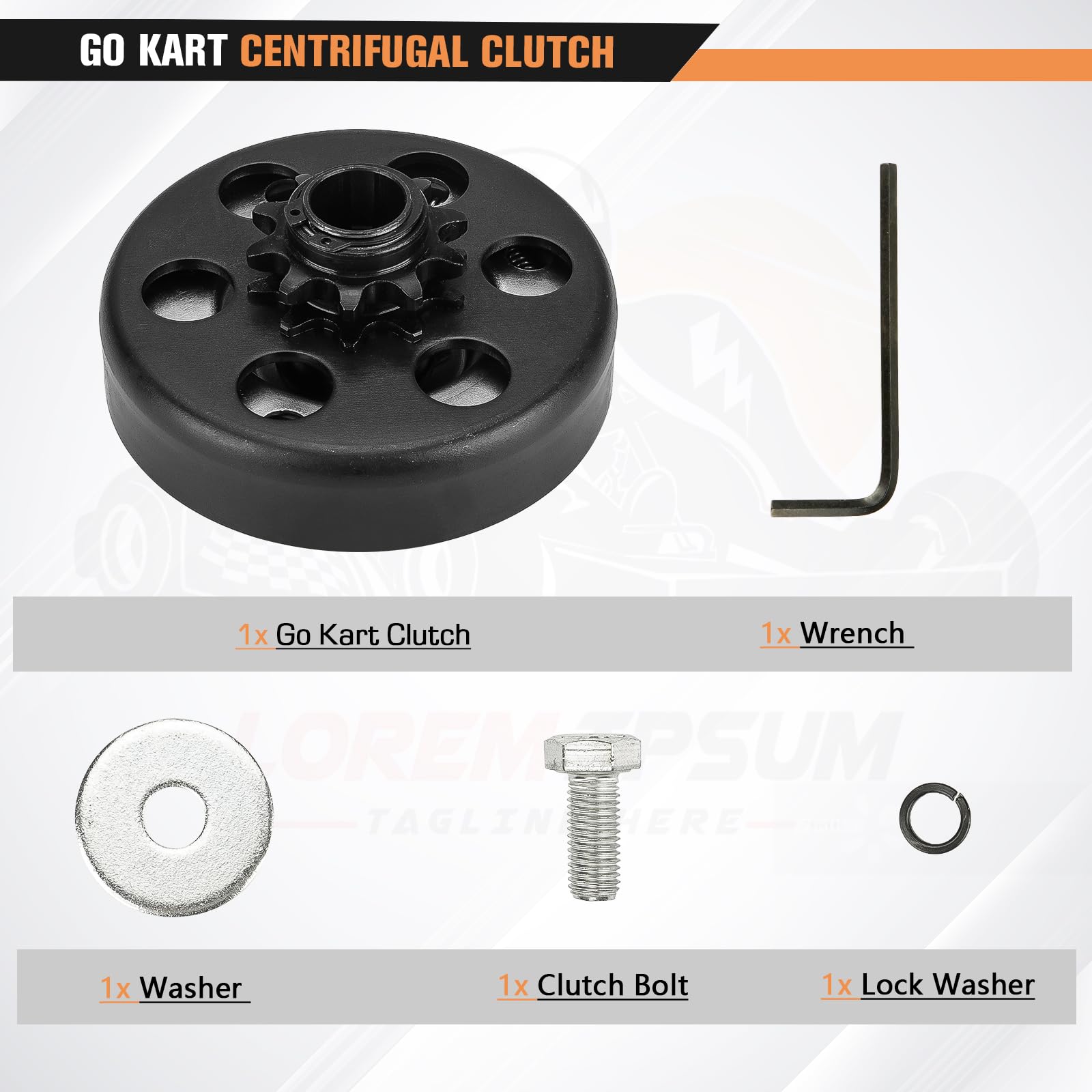 Beitetoo clutch fits minibikes MB165/MB200 with #40/41/420 chain.