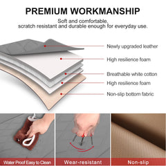 BEITK waterproof bottom pad guards upholstery from spills in gray
