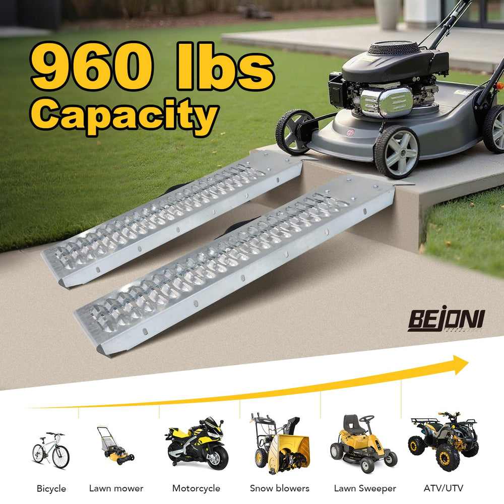 BEJONI portable ramps with handle illustrated for effortless transport.